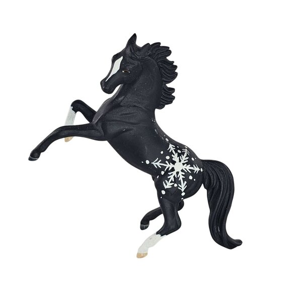 Breyer Custom Stablemate Horse Rearing Arabian Black White Matte Snowflake CM - Picture 1 of 8